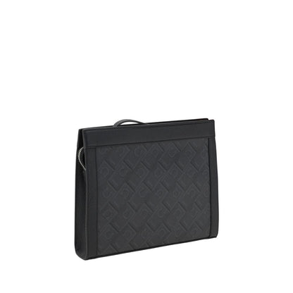 Ferragamo Black Polyethylene Clutch Bag