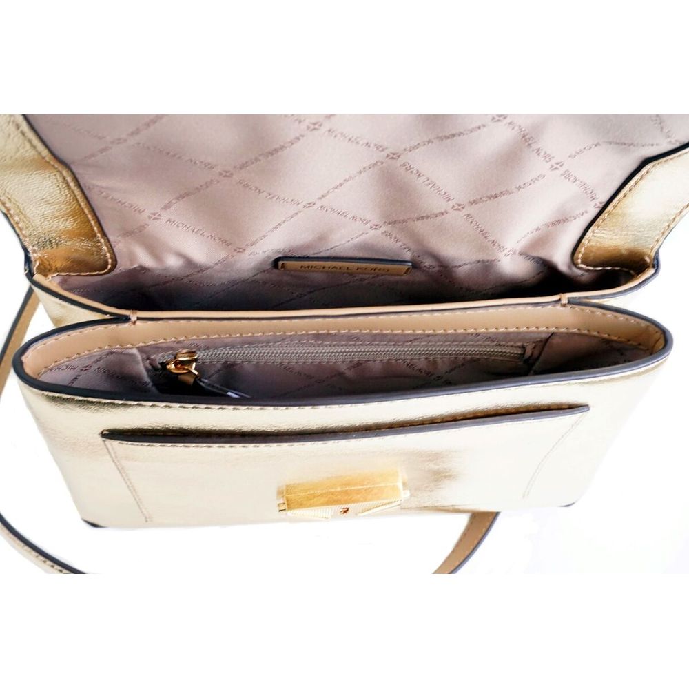 Michael Kors Gold Leather Shoulder Bag