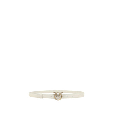 PINKO White Calf Leather Bos Taurus Regular Belt