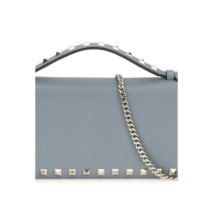 Valentino Garavani Blue Calf Leather Bos Taurus Wallet