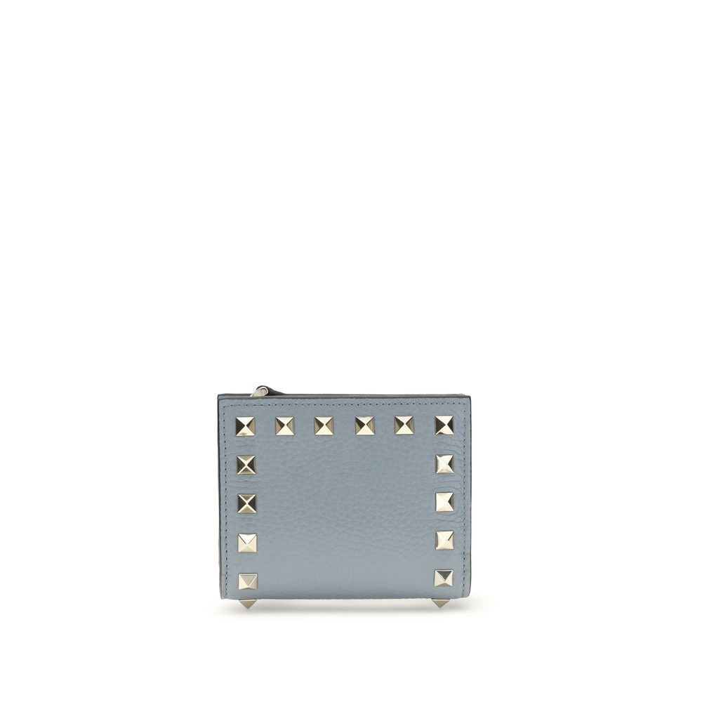 Valentino Garavani Blue Calf Leather Bos Taurus Wallet