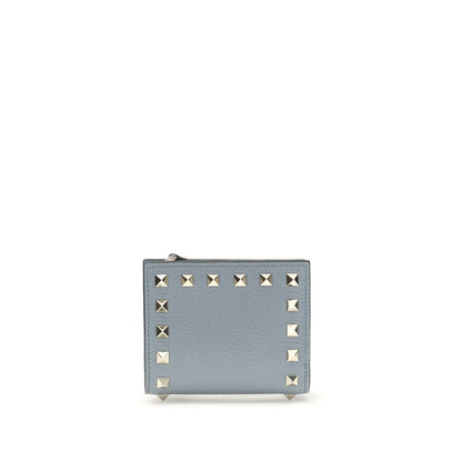 Valentino Garavani Blue Calf Leather Bos Taurus Wallet