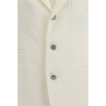 Brunello Cucinelli White Linen Blazer