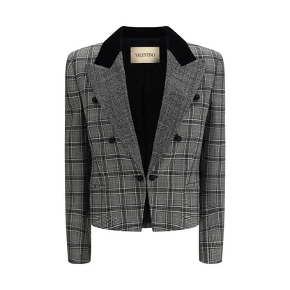 Valentino Gray Fleece Wool Coat