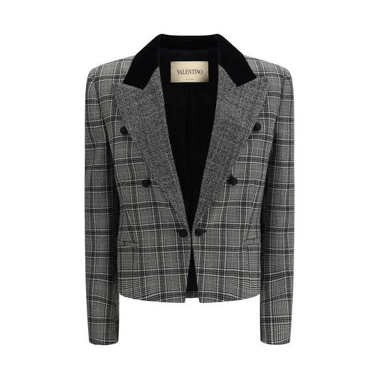 Valentino Gray Fleece Wool Coat