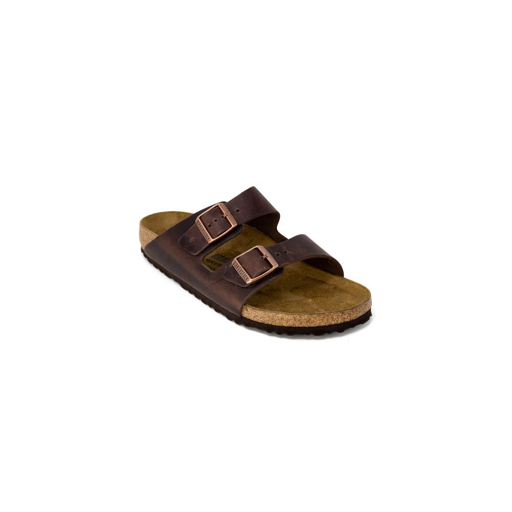 Birkenstock Brown Leather Slippers