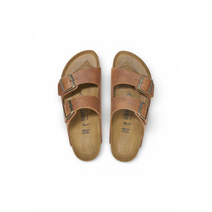Birkenstock Brown Leather Flat Sandals