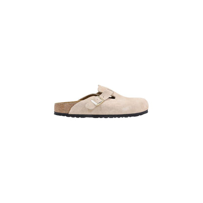 Birkenstock Beige Suede Leather Clogs