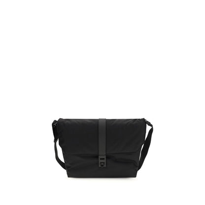 Ferragamo Black Nylon Shoulder Bag