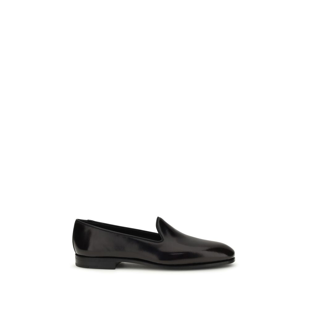 Church's Purple Calf Leather Bos Taurus Slip-On Loafers