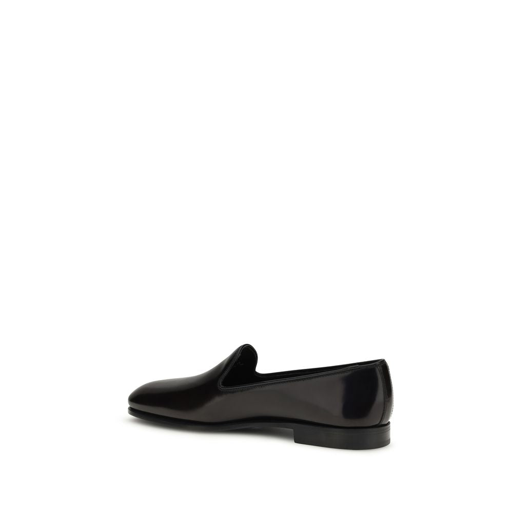 Church's Purple Calf Leather Bos Taurus Slip-On Loafers