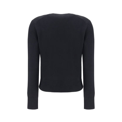 Ami Paris Black Merino Wool Sweatshirt