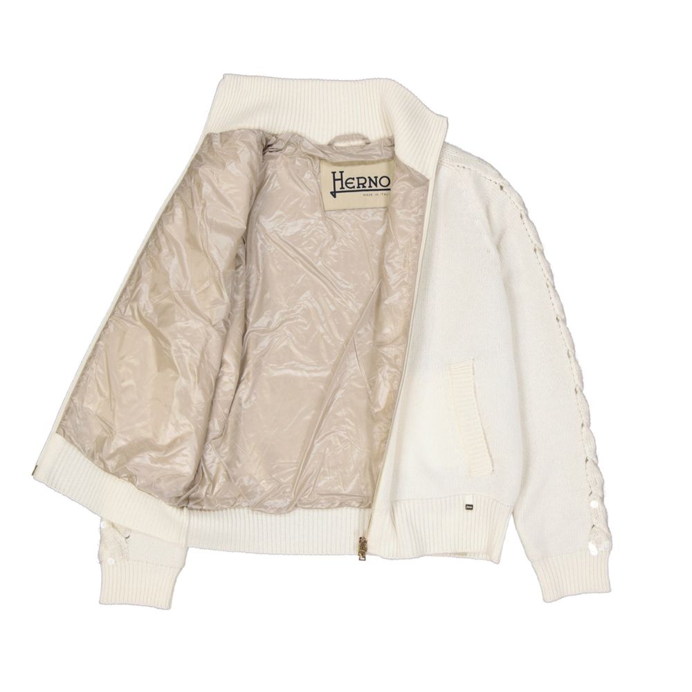 Herno White Cashmere Cardigan