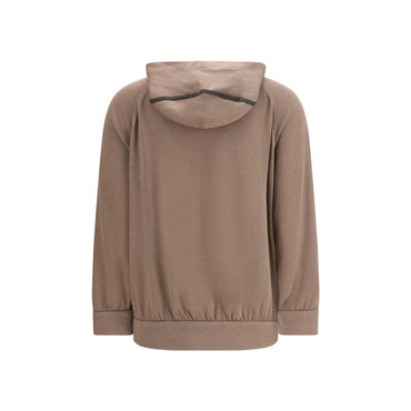 Brunello Cucinelli Brown Silk Sweatshirt