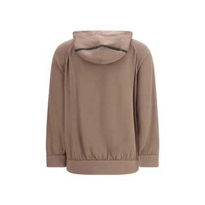 Brunello Cucinelli Brown Silk Sweatshirt