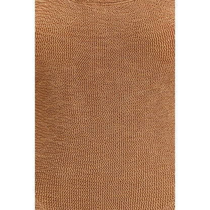 Hunza G Brown Polyamide One-Piece Swimsuit