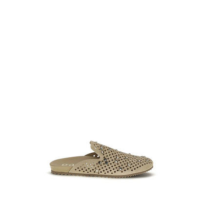 Pedro García Beige Calf Leather Bos Taurus Mules