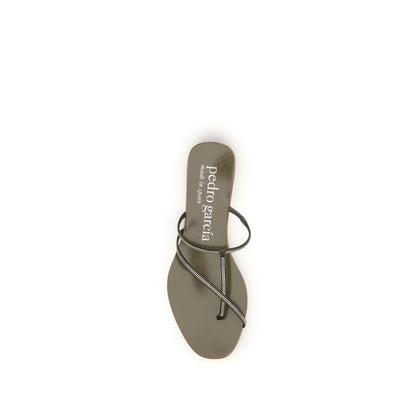 Pedro García Brown Calf Leather Bos Taurus Sandals