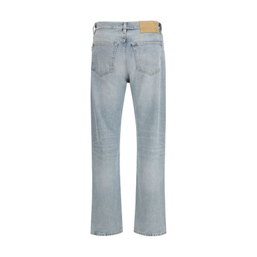 Haikure Blue Cotton Straight-Leg Jeans