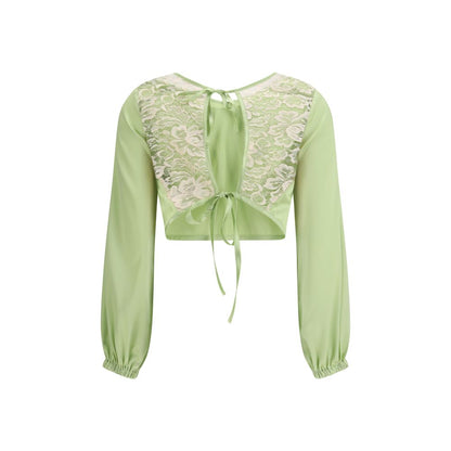 Kristina Ti Bicolor Silk Blouse