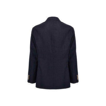 Brunello Cucinelli Blue Linen Blazer