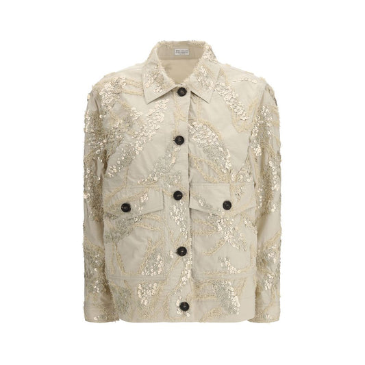 Brunello Cucinelli Beige Cotton Coat