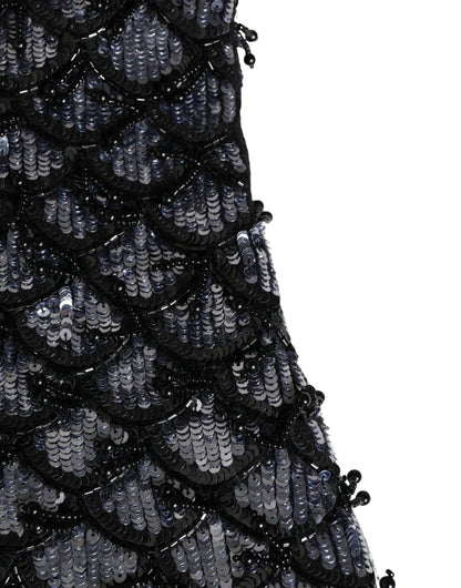 Dolce & Gabbana Black Wool Crystal Embellished Balaclava Hat