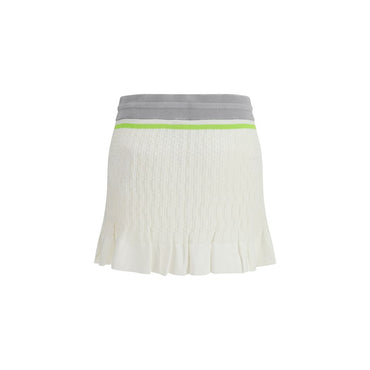 Casablanca White Cotton Mini Skirt