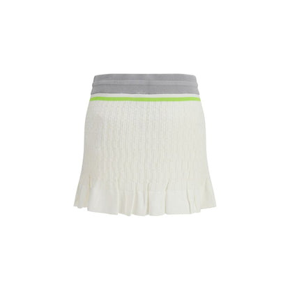 Casablanca White Cotton Mini Skirt
