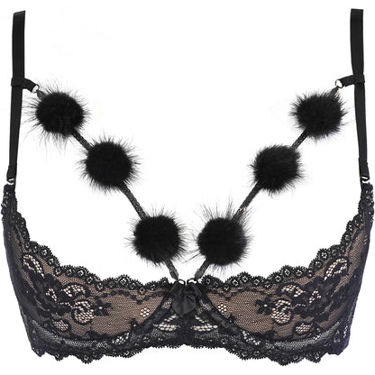 Sexy Open Cup Lace Bra Axami Pussycat-4