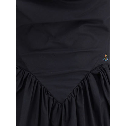 Vivienne Westwood Black Cotton Casual Dress