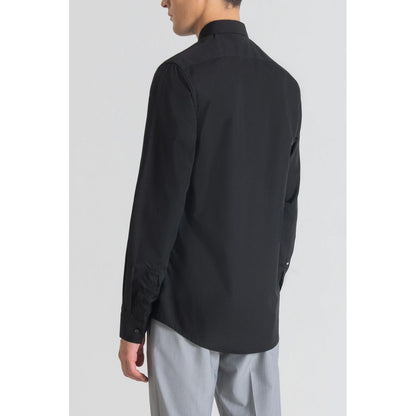 Antony Morato Black Cotton Dress Shirt