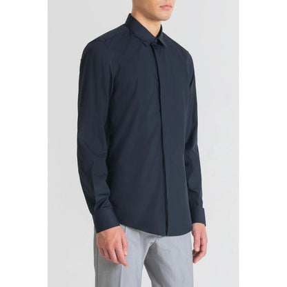 Antony Morato Blue Cotton Dress Shirt