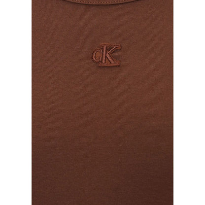 Calvin Klein Jeans Brown Cotton Long Dress