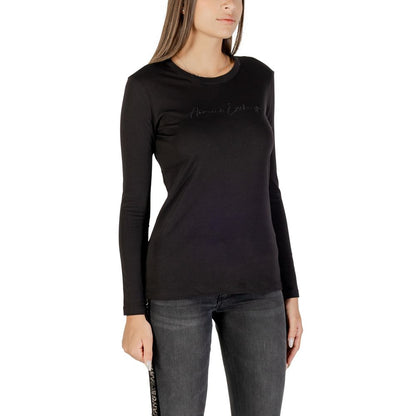 Armani Exchange Black Cotton Long Sleeve T-Shirt
