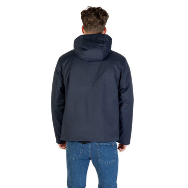 EA7 Emporio Armani Blue Polyester Coat