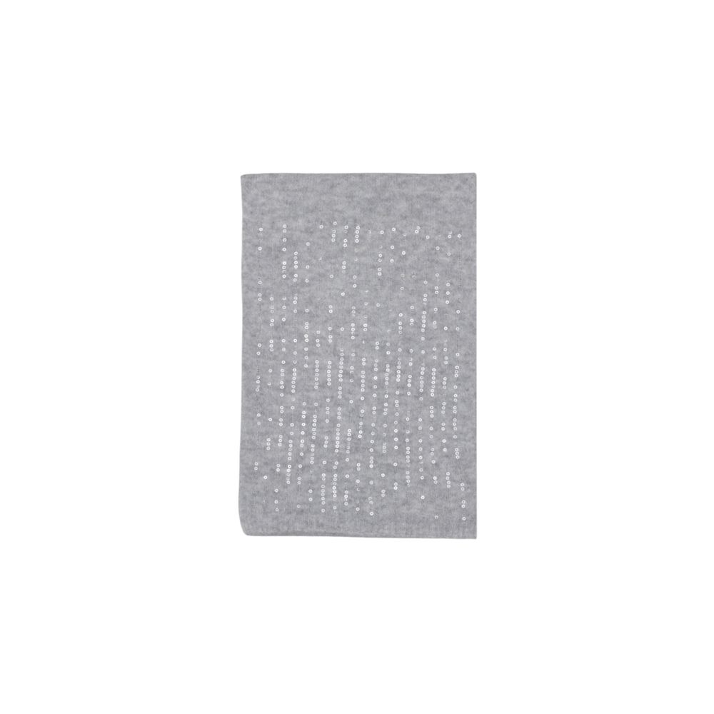 Pieces Gray Recycled Polyester Scarf