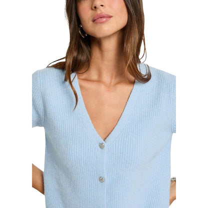 Morgan De Toi Blue Polyester Cardigan