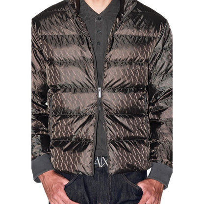 Armani Exchange Green Polyamide Coat
