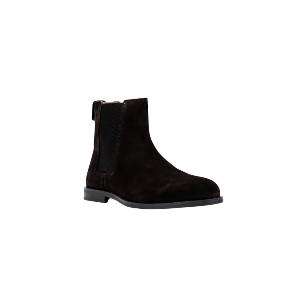 Calvin Klein Brown Suede Leather Chelsea Boots