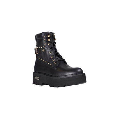 Cult Black Leather Lace-Up Boots