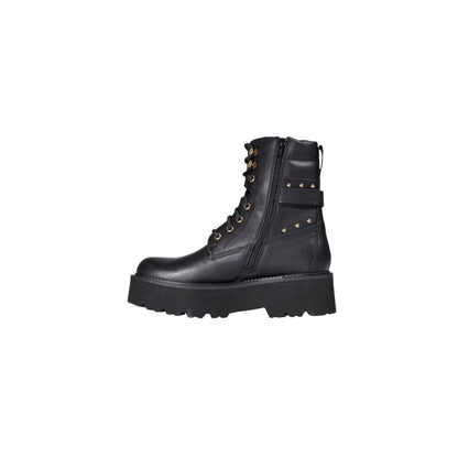 Cult Black Leather Lace-Up Boots