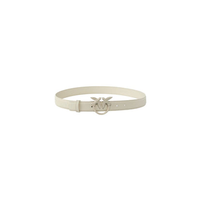 PINKO White Leather Regular Belt