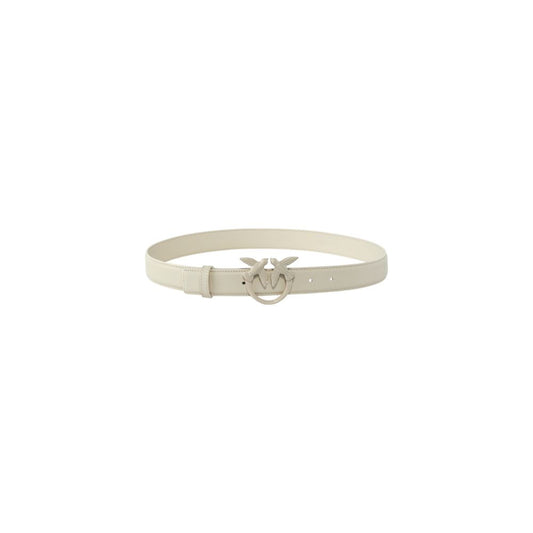 PINKO White Leather Regular Belt