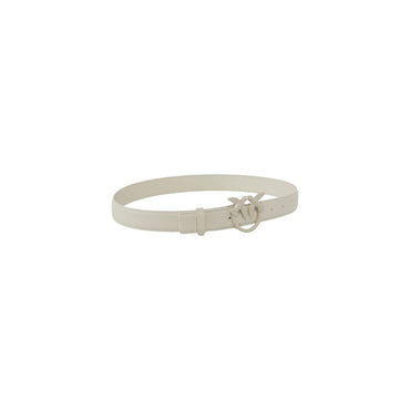 PINKO White Leather Regular Belt