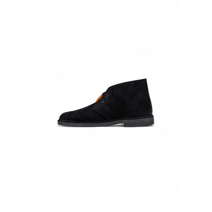 Clarks Black Suede Leather Lace-Up Boots