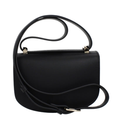 A.P.C. Black Leather Shoulder Bag