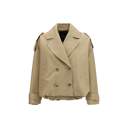 PINKO Beige Cotton Trench Coat