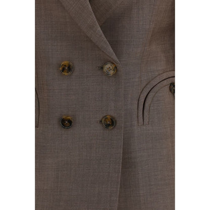 Blazé Milano Brown Fleece Wool Blazer