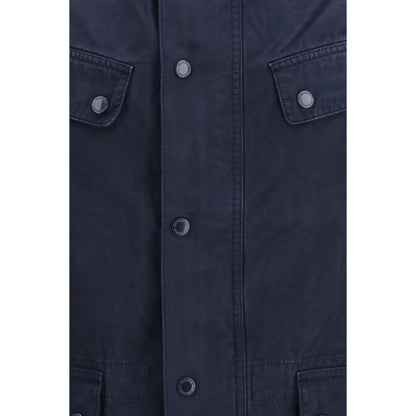 Barbour International Blue Cotton Full-Length Jacket